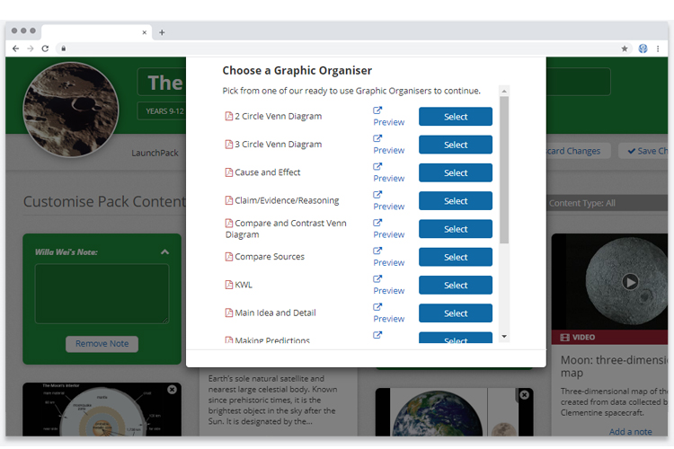 LaunchPacks Graphic Organisers