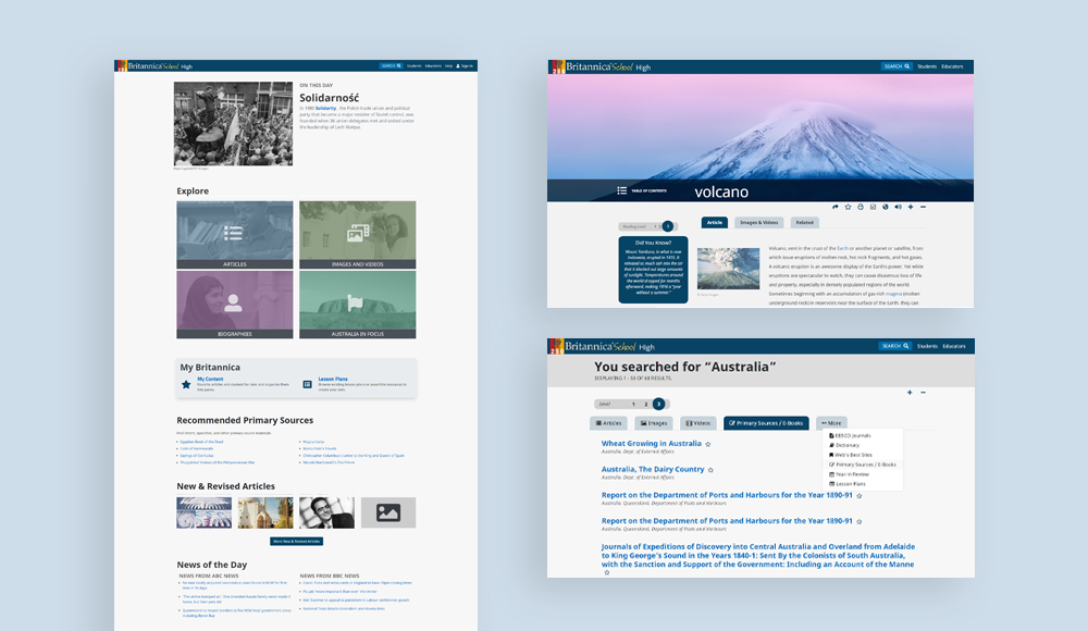 Britannica School UI Update - High Level
